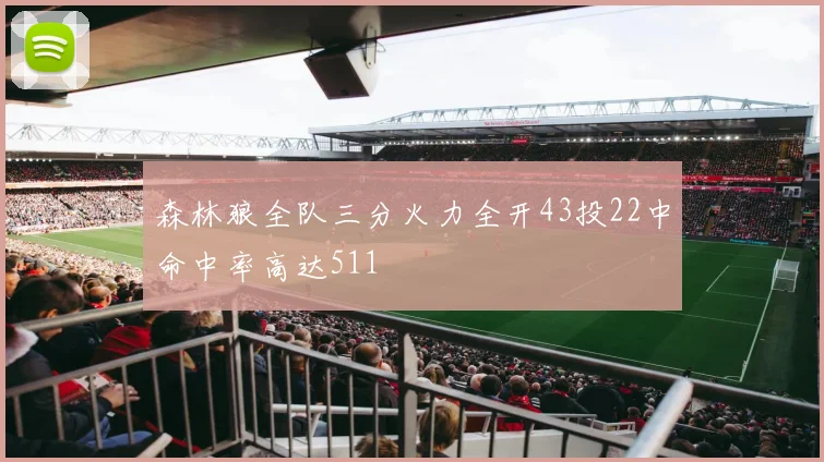森林狼全队三分火力全开43投22中命中率高达511